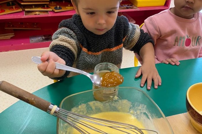 La semaine du goût : gâteau au miel et aux pommes🍎🍯