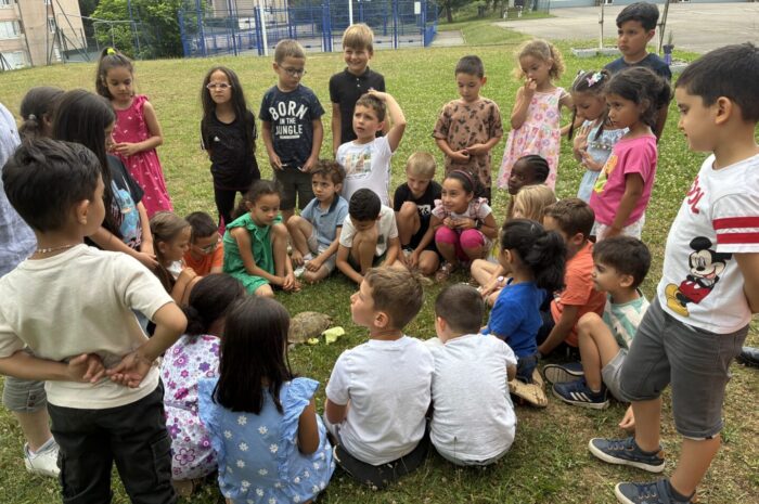 Visite de la classe de CP et de l’école élémentaire pour les GS