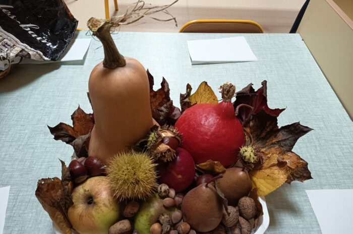 🍂🍁Automne🍃 : le panier du maître et notre récolte