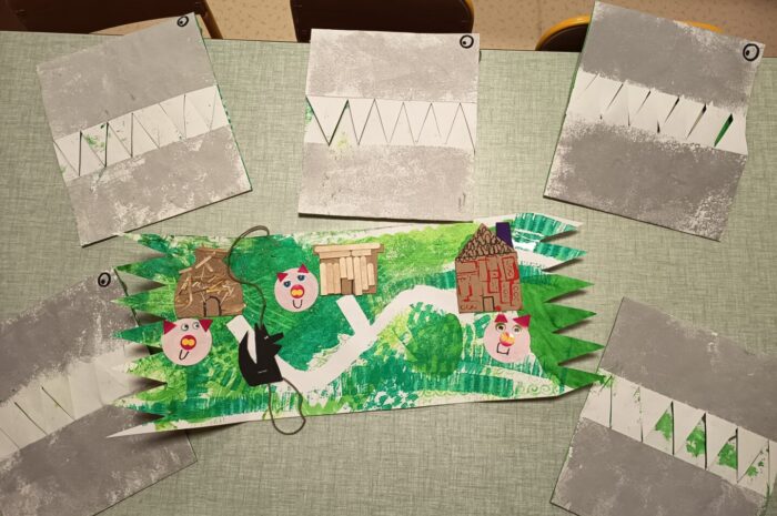 🐷🐷🐷Tout un travail autour du conte « LES TROIS PETITS COCHONS »🐺🌬️🏠